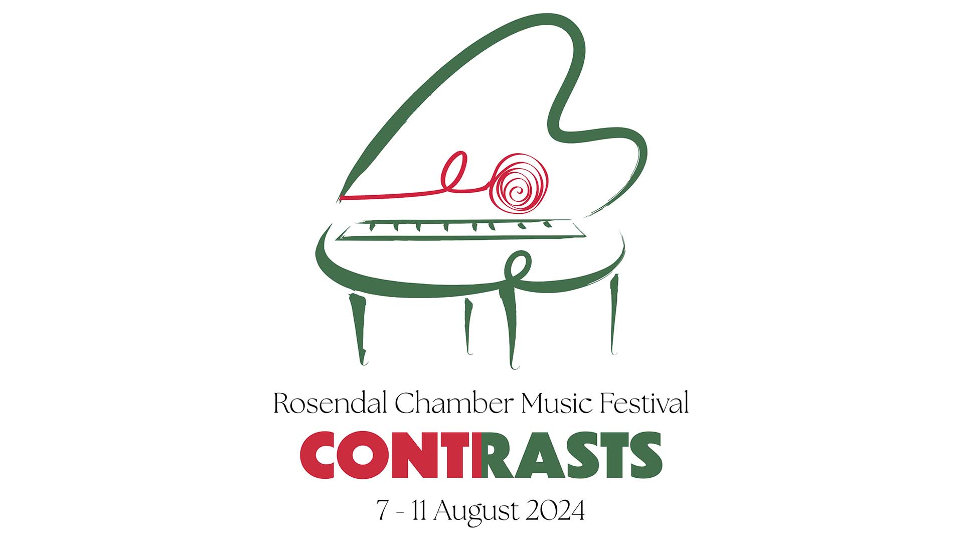 2024 Rosendal Chamber Music Festival "Contrasts" Logo