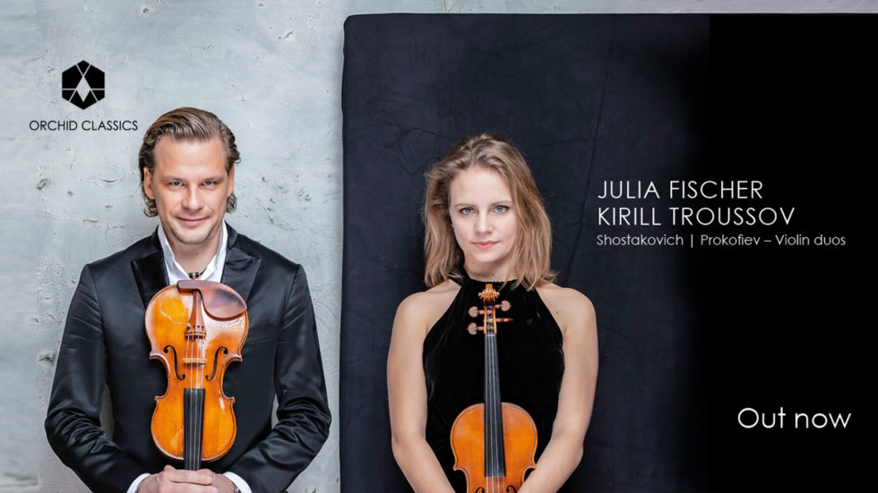 Julia Fischer & Kirill Troussov’s New Album “Violin Duos” Reaches No. 1 on Apple Music’s Classical Charts